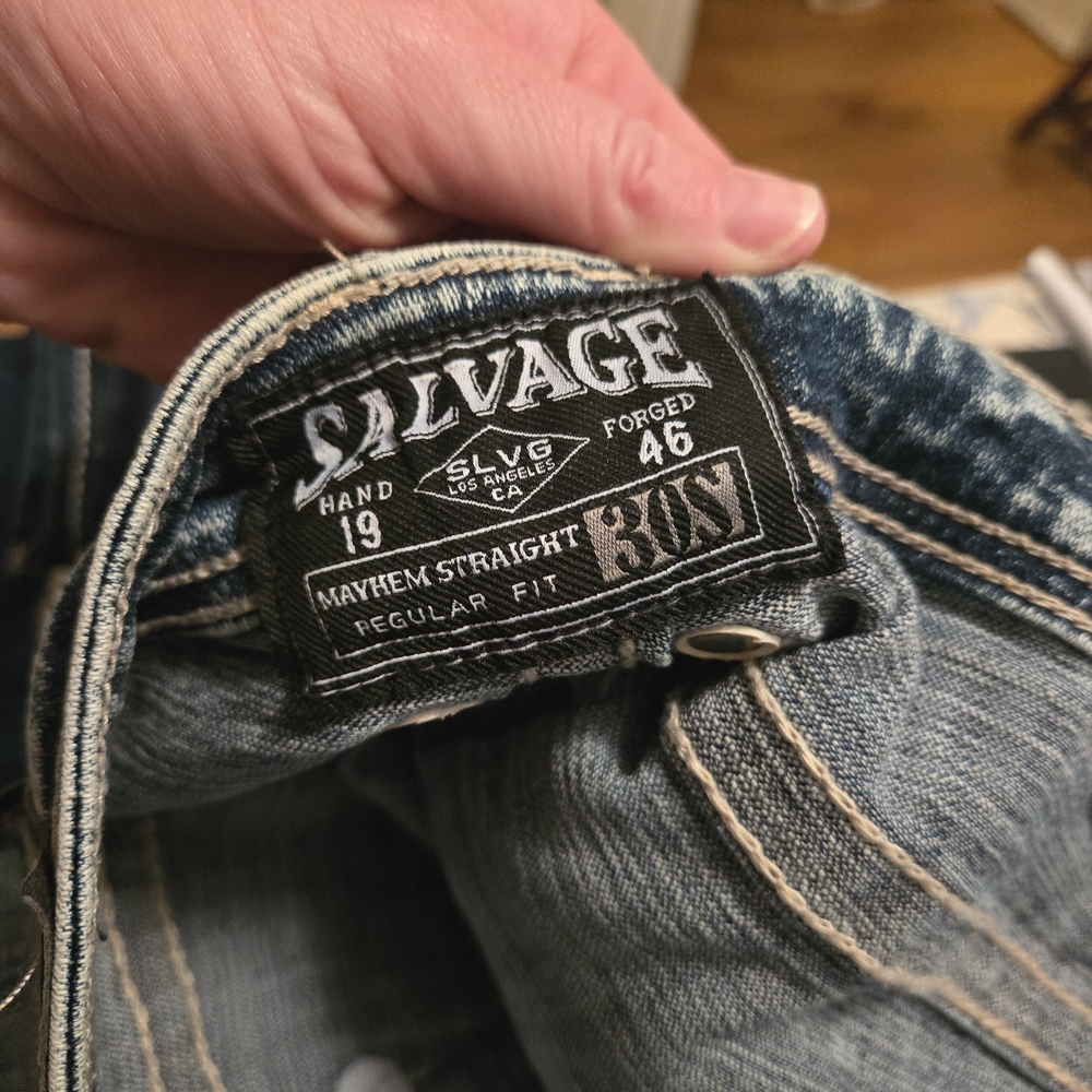 Buckle Salvage Men's Blue Jeans